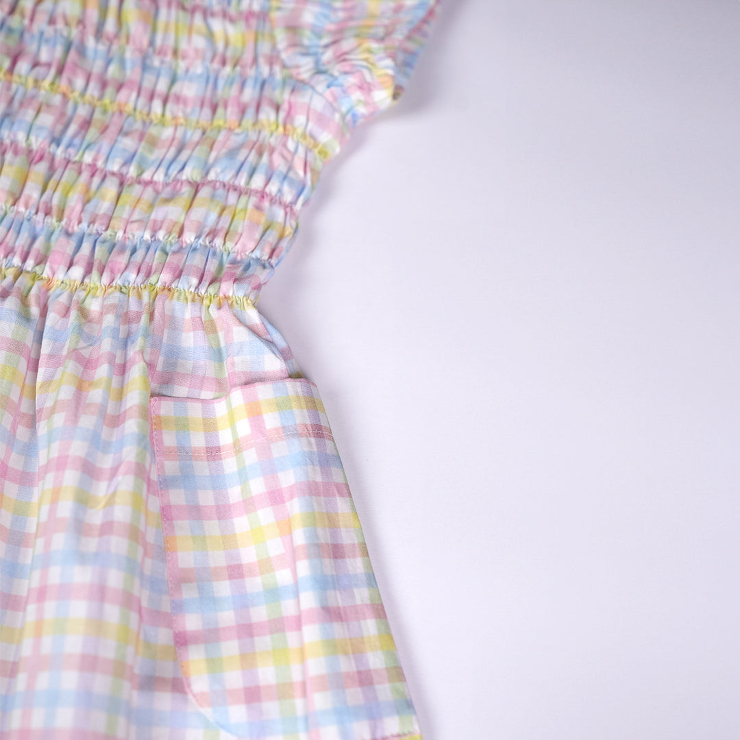 Rainbow Gingham Dress