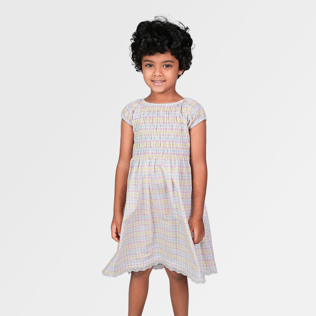 Rainbow Gingham Dress