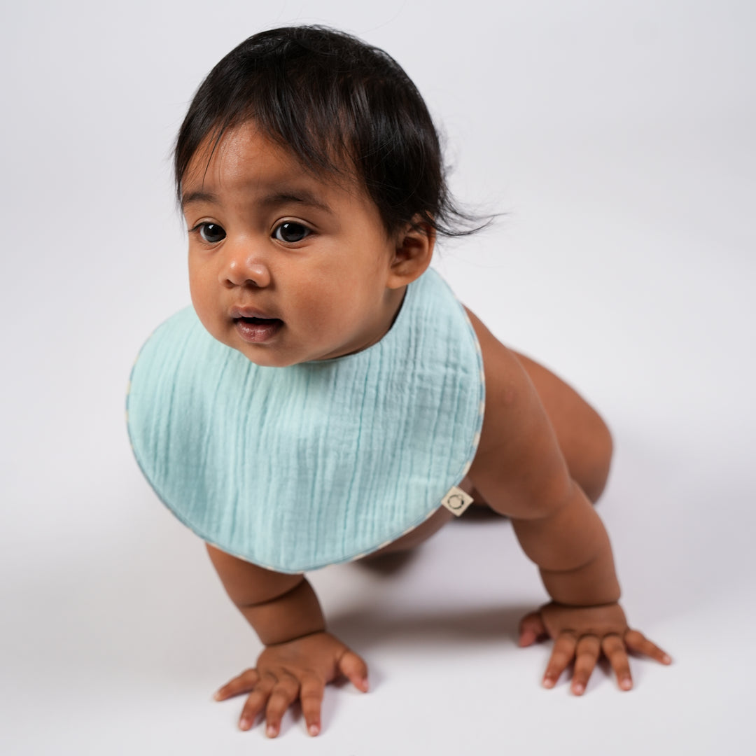 Cloudberry Kiss Reversible Bib With Piping
