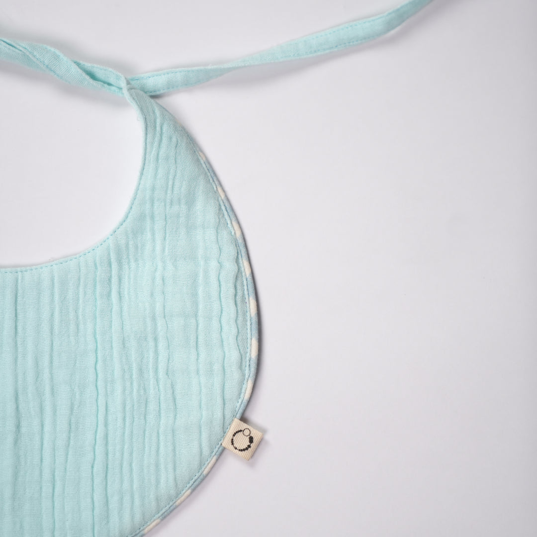 Cloudberry Kiss Reversible Bib With Piping