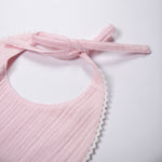 Load image into Gallery viewer, Rosie Posie Reversible Lace Bib
